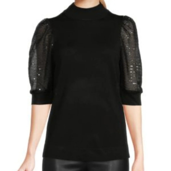 CARMEN Puff Sleeve Mock Turtleneck Goth Wimsigoth Witchy Hipster - Picture 1 of 7